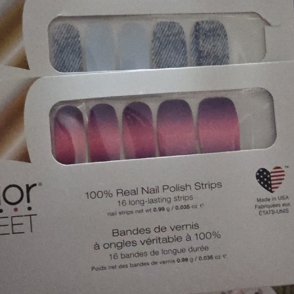 Colourpop Pink and Purple Gradient Nail Polish Strips